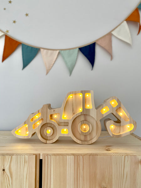 Tractor Wooden Lamp