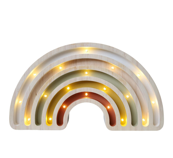 Rainbow Wooden Lamp -Large - Terracotta