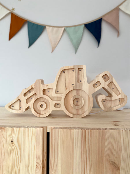 Tractor Wooden Lamp