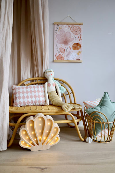 Seashell Wooden Lamp