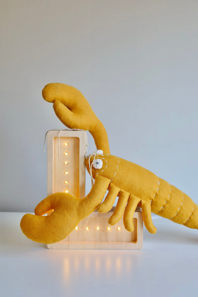 Letter L Wooden Lamp