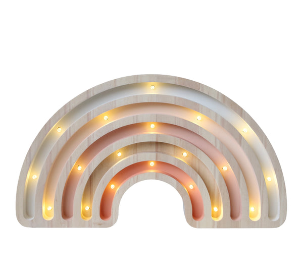 Rainbow Wooden Lamp -Large - Sunset