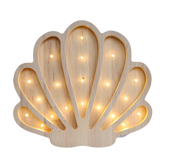 Seashell Wooden Lamp