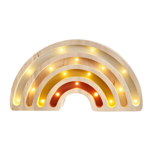 Rainbow Wooden Lamp -Medium- Terracotta