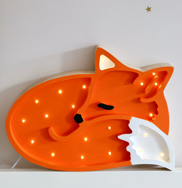 Fox Wooden Lamp