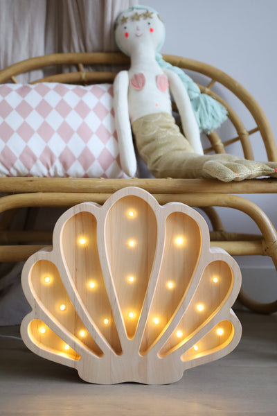 Seashell Wooden Lamp