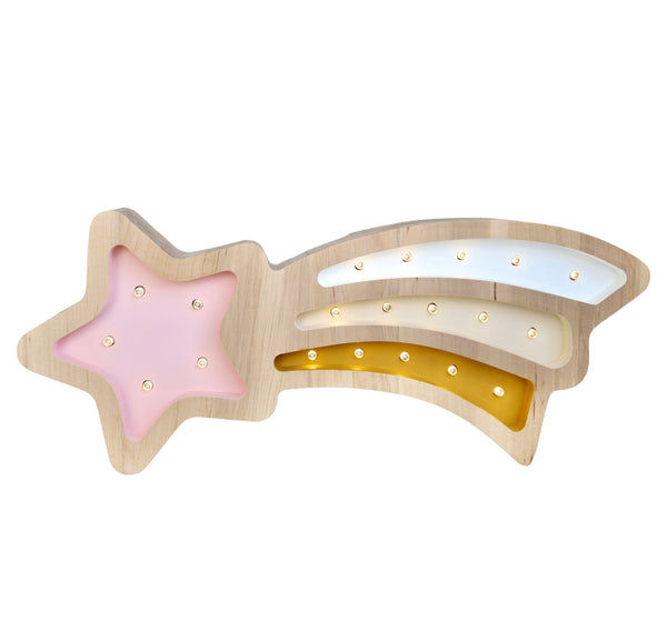 Shooting Star Wooden Lamp