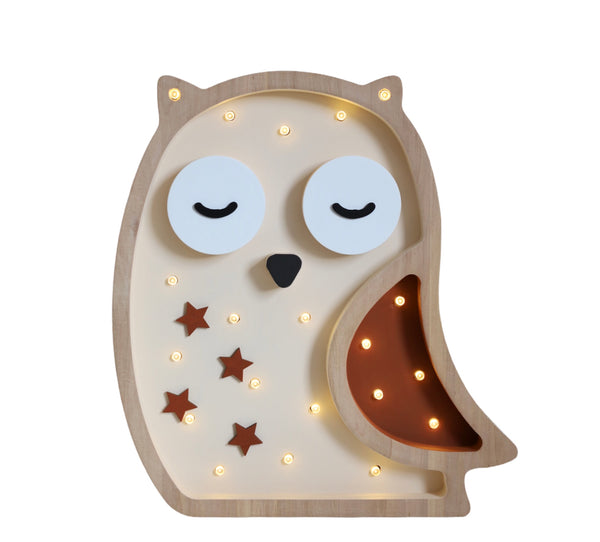 Owl Wooden Lamp