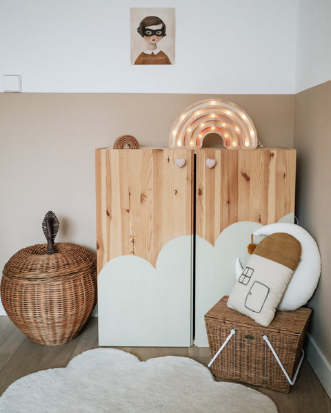 Rainbow Wooden Lamp -Large - Sunset