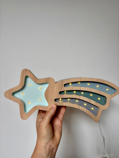 Shooting Star Wooden Lamp