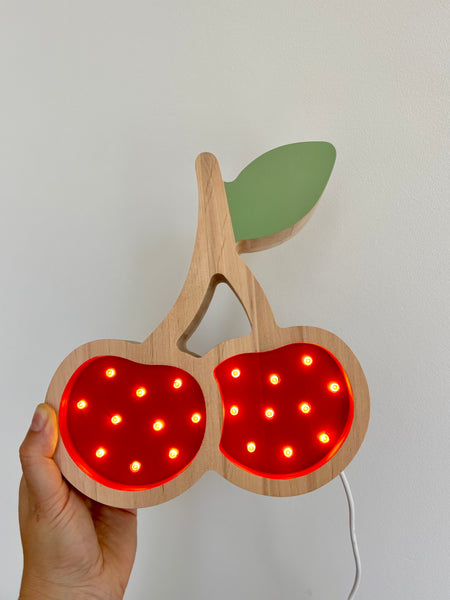 Cherries Wooden Lamp