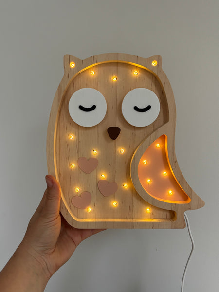 Owl Wooden Lamp