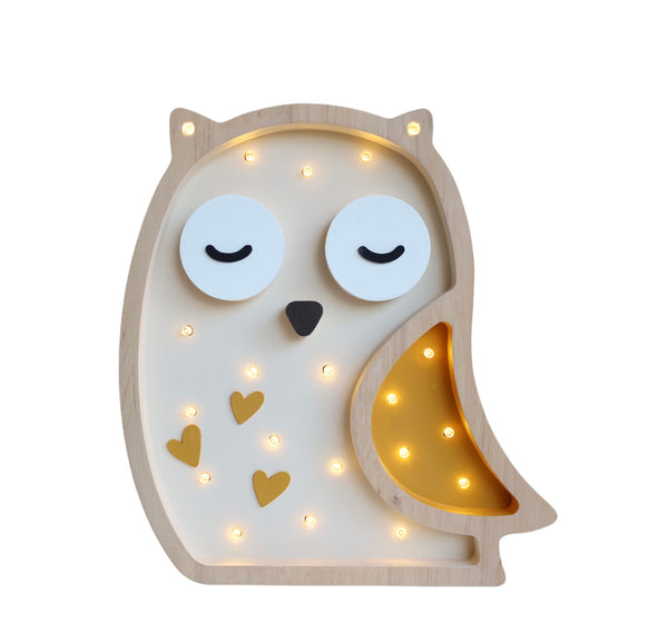 Owl Wooden Lamp