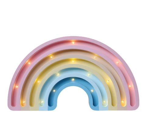 Rainbow Wooden Lamp -Large - Matte Pastel