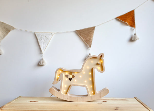 Rocking Horse Wooden Lamp