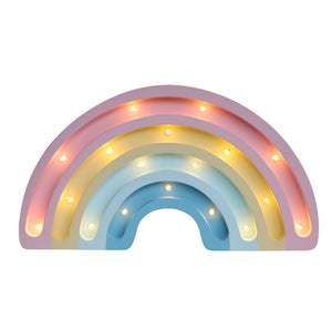 Rainbow Wooden Lamp -Medium- Pastel Matte