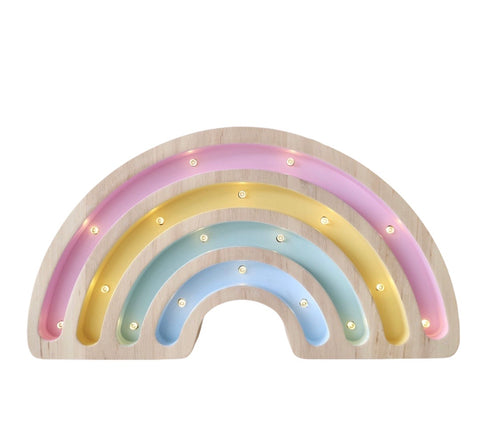 Rainbow Wooden Lamp -Medium- Pastel